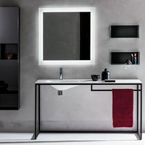 Console pour lavabo en métal
