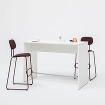 Table mange-debout contemporaine / en acier...