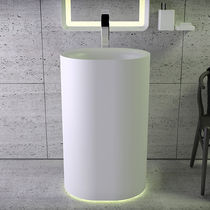 Vasque sur pied / en Solid Surface / ovale...