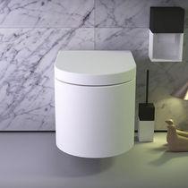 WC suspendu / en céramique / sans bride