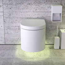 WC suspendu / en céramique / sans bride