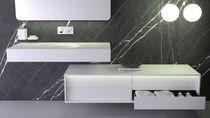 Meuble vasque mural / en Solid Surface /...