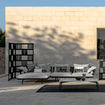 Pouf contemporain / en tissu / en aluminium...