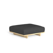 Pouf contemporain / en tissu / en bois /...