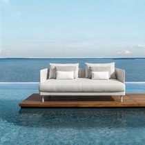 Canapé contemporain / de jardin / gris /...