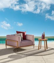 Fauteuil contemporain / en tissu / en bois...