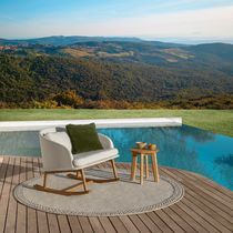 Fauteuil contemporain / en tissu / en bois...