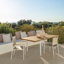 Table à manger contemporaine / en teck /...