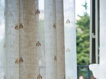 Tissu pour rideaux / à motif / en lin
