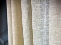 Tissu pour rideaux / uni / en lin