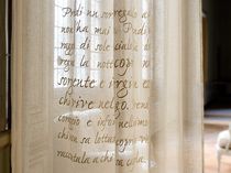 Tissu pour rideaux / à motif / en lin