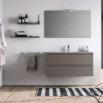 Meuble vasque suspendu / bois / aluminium...