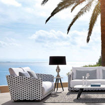 Canapé contemporain / de jardin / gris /...