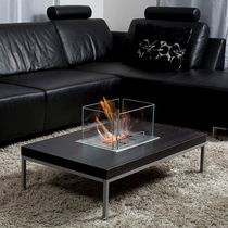 Table basse contemporaine / en verre trempé...