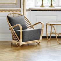 Fauteuil contemporain / en tissu / en rotin...