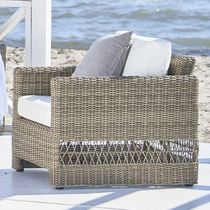 Fauteuil contemporain / en tissu / en rotin...
