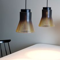 Suspension / en acier peint / en noyer /...