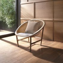 Fauteuil contemporain / en tissu / en chêne...