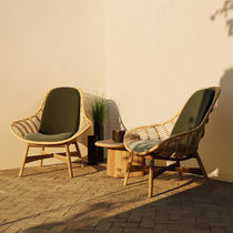 Fauteuil club contemporain / en rotin /...