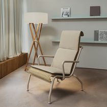 Fauteuil contemporain / en tissu / en osier...
