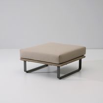 Pouf contemporain / en tissu / en teck /...