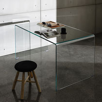 Bureau en verre bombé / contemporain