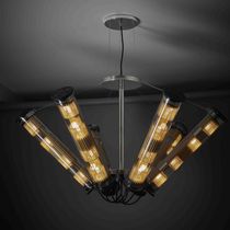 Lustre contemporain / en acier inoxydable...