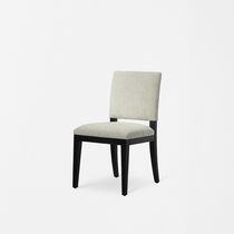 Chaise contemporaine / tapissée / avec accoudoirs...