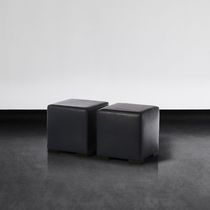 Pouf contemporain / en tissu / en cuir /...