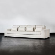 Canapé contemporain / blanc / en tissu /...