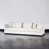 Canapé contemporain / blanc / en tissu /...