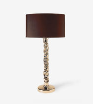 Lampe de table / en laiton / en soie / en...