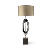 Lampe de table / en soie / en cuivre / contemporaine