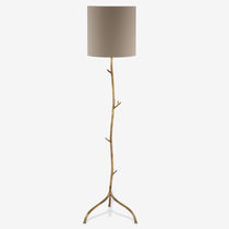 Lampe sur pied / en soie / en acier / contemporaine