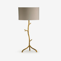 Lampe de table / en soie / en acier / contemporaine