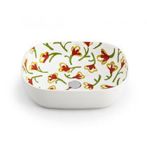 Vasque à poser / en porcelaine / ovale /...