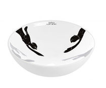 Vasque à poser / en porcelaine / ronde /...