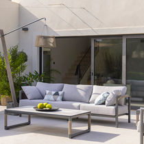Canapé contemporain / de jardin / gris /...
