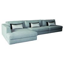 Canapé d'angle / contemporain / gris / en...