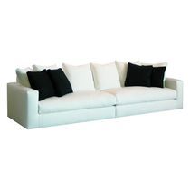 Canapé d'angle / contemporain / gris / blanc