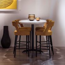 Chaise de bar contemporaine / en tissu /...