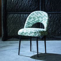 Chaise contemporaine / en tissu / avec piètement...