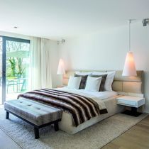 Lit double / contemporain / avec tête de...