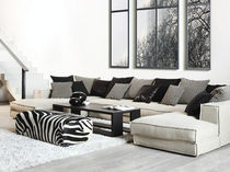 Canapé d'angle / contemporain / beige /...