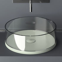 Vasque à poser / en verre / sans trou /...