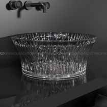 Vasque à poser / en cristal / transparente...