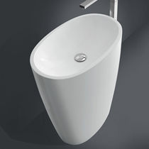 Vasque sur pied / en céramique / ovale /...