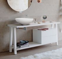 Meuble vasque à poser / en bois / contemporain