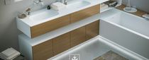 Meuble vasque double / mural / en bois /...