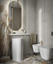 Miroir de salle de bain mural / contemporain...